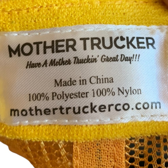 New Just Beachy Mother Trucker Adjustable Snapback Cap Gold - Picture 3 of 4